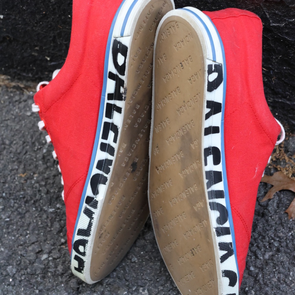 Balenciaga Men's Red Sneakers - Picture 5 of 6